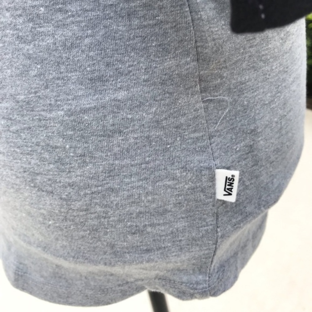 VANS T-SHIRT Script Block Rag Grey Women’s - Picture 5 of 6